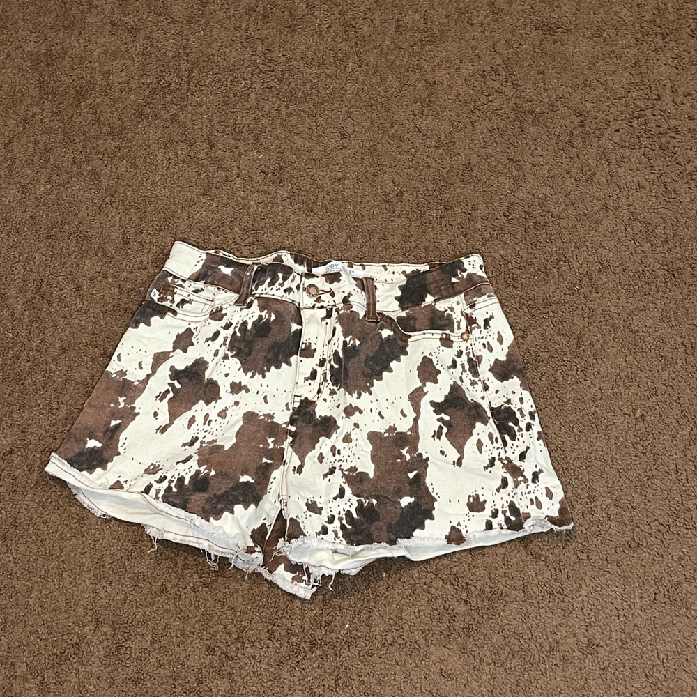 Judy blue cow print shorts